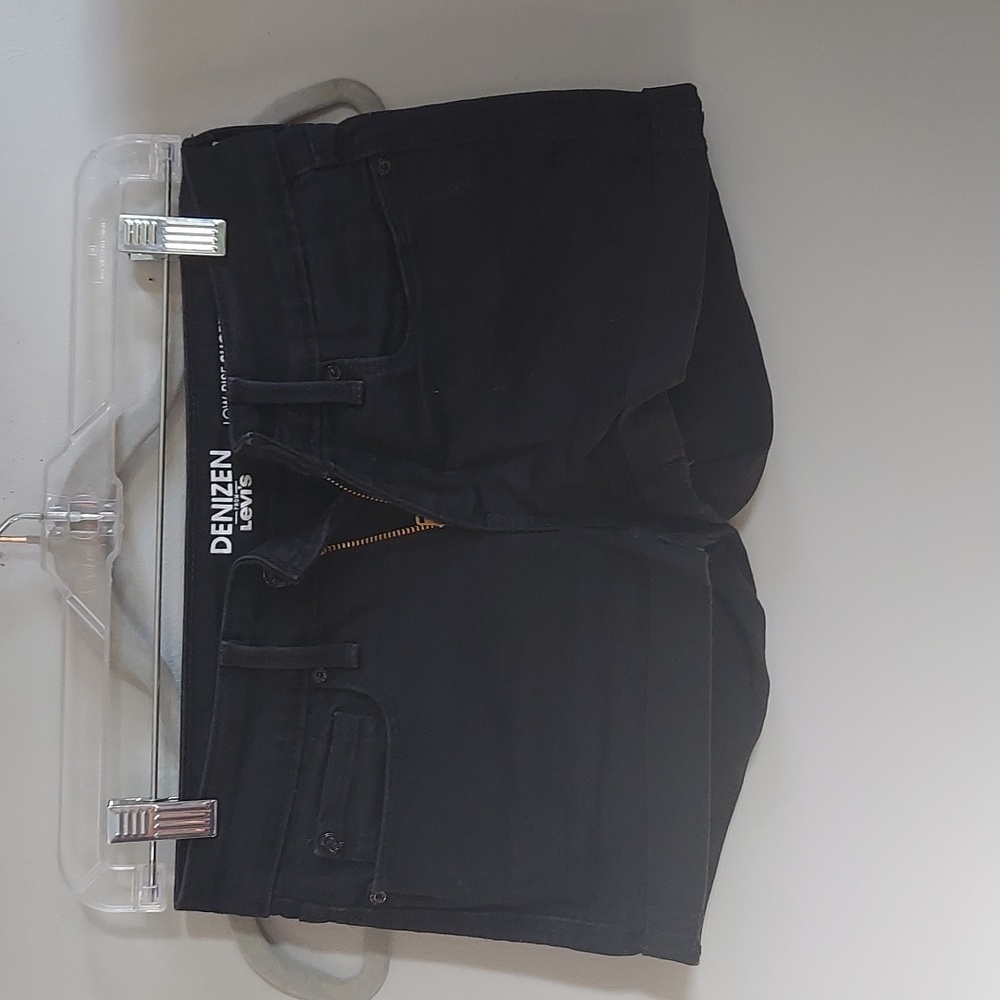 Black jean shorts